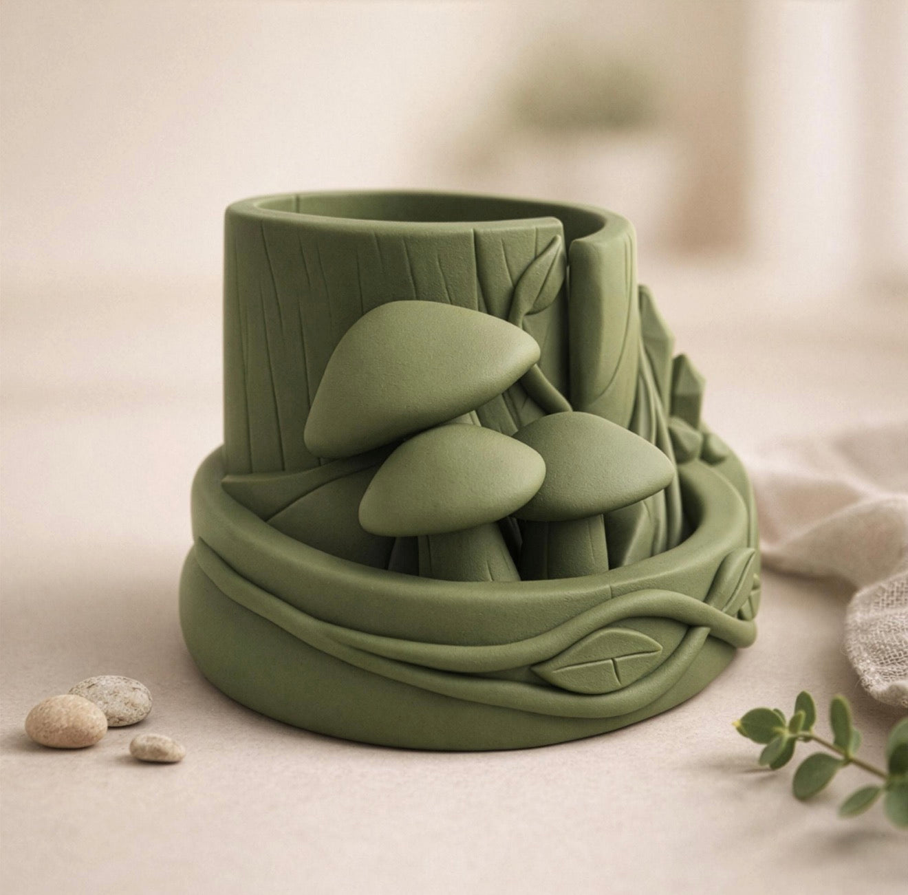 Mushroom Pen Holder-One Slot