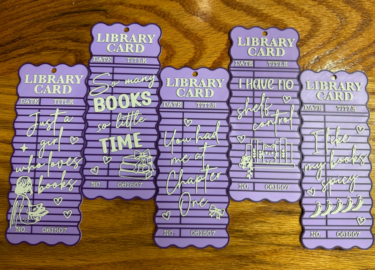 I Like My Books Spicy-Library Card Bookmarks