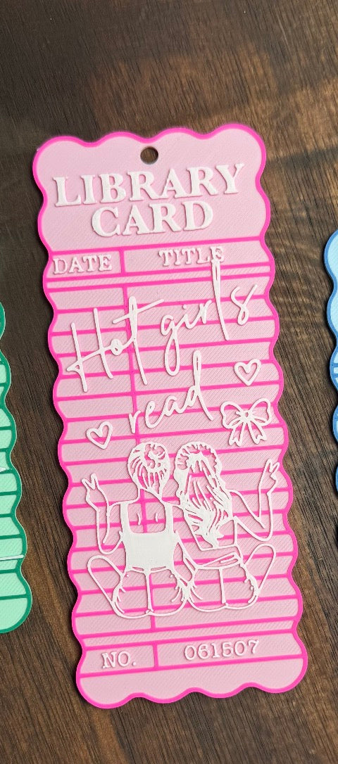 Hot Girls Read-Library Card Bookmarks