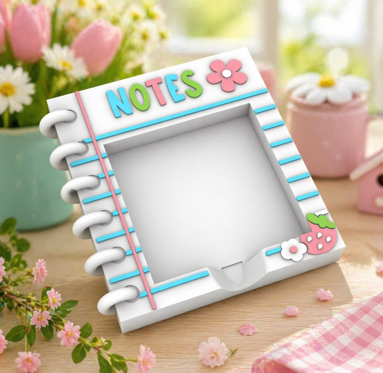 Spiral Notebook Sticky Note Holder
