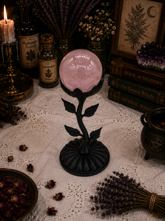 Flower Crystal Sphere Holder