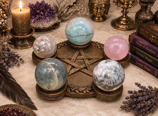 Pentagram Crystal Sphere Holder