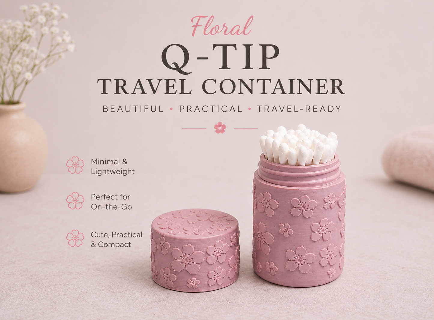 Travel Q-Tip Case