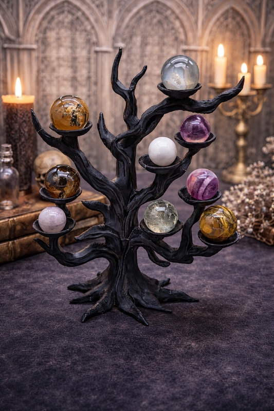 Tree Multi-Mini Crystal Sphere Holder