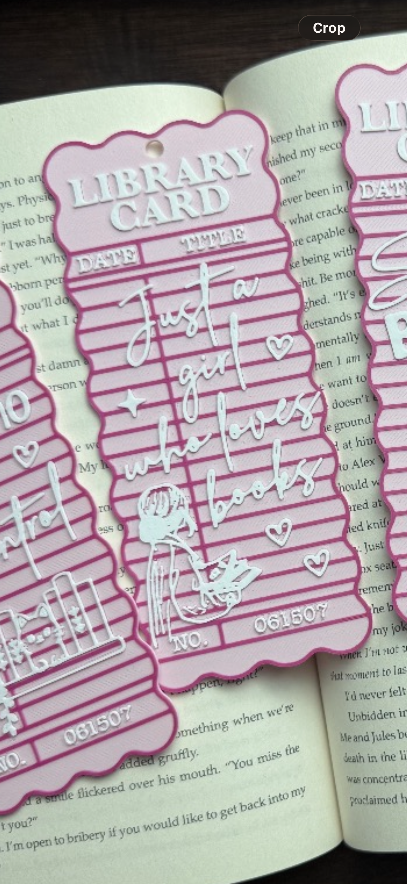 Just a Girl-Library Card Bookmarks