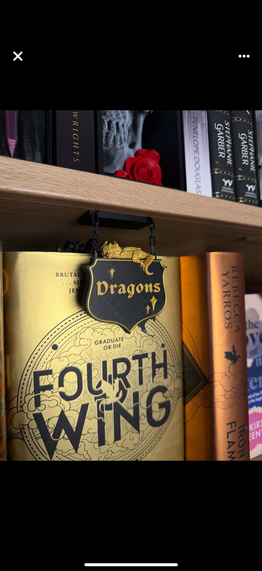 Dragon Small Bookshelf Sign