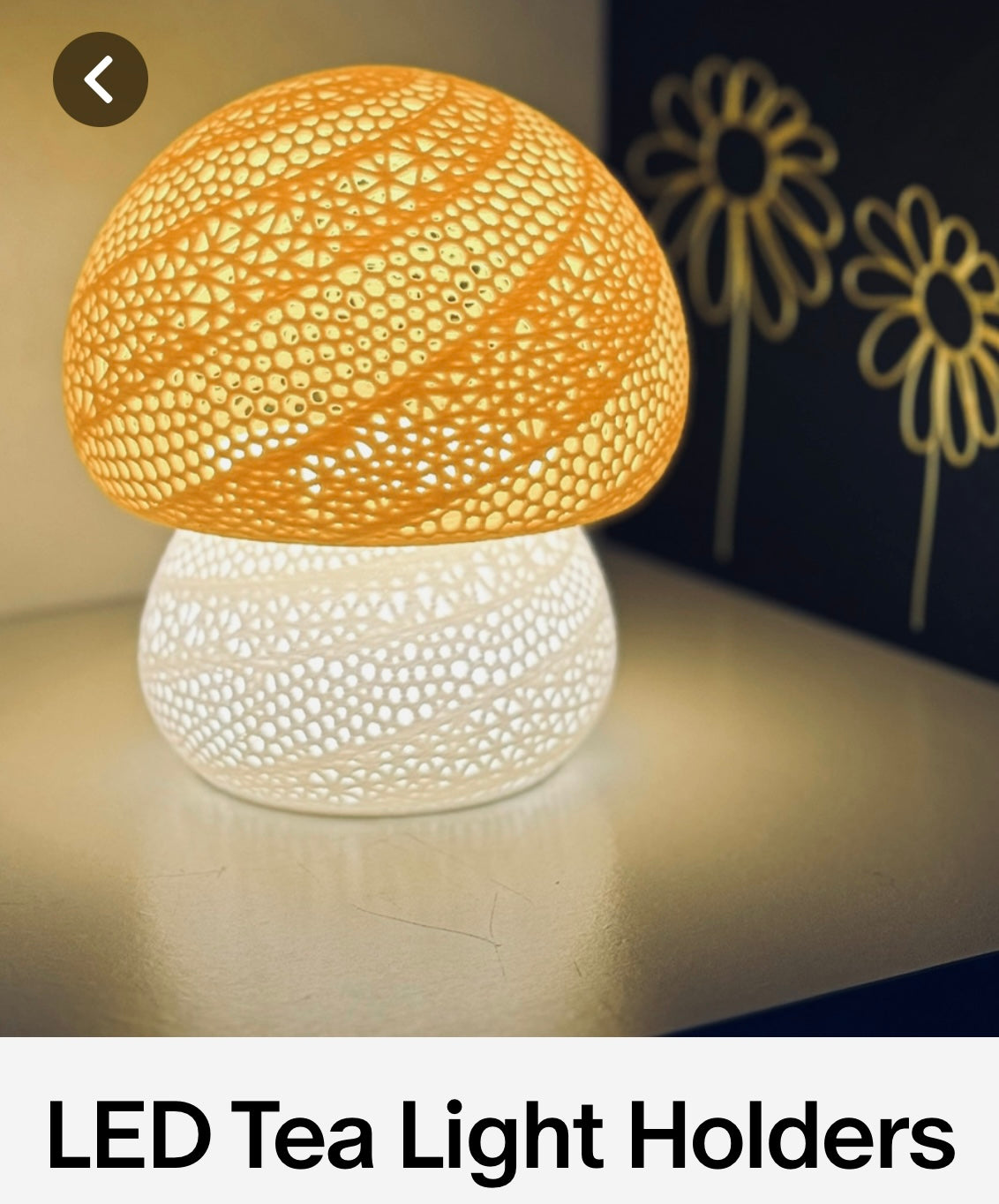 Mushroom Tea Light Lamp