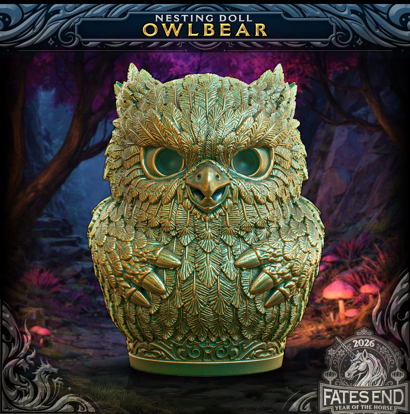 Nesting Owl Statue