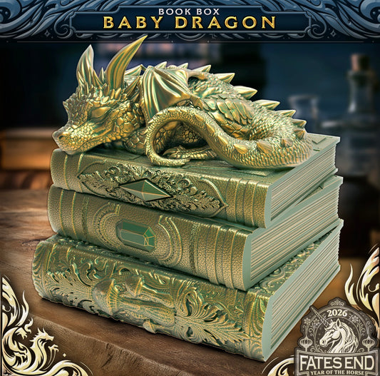 Dragon Sleeping on Books Statue