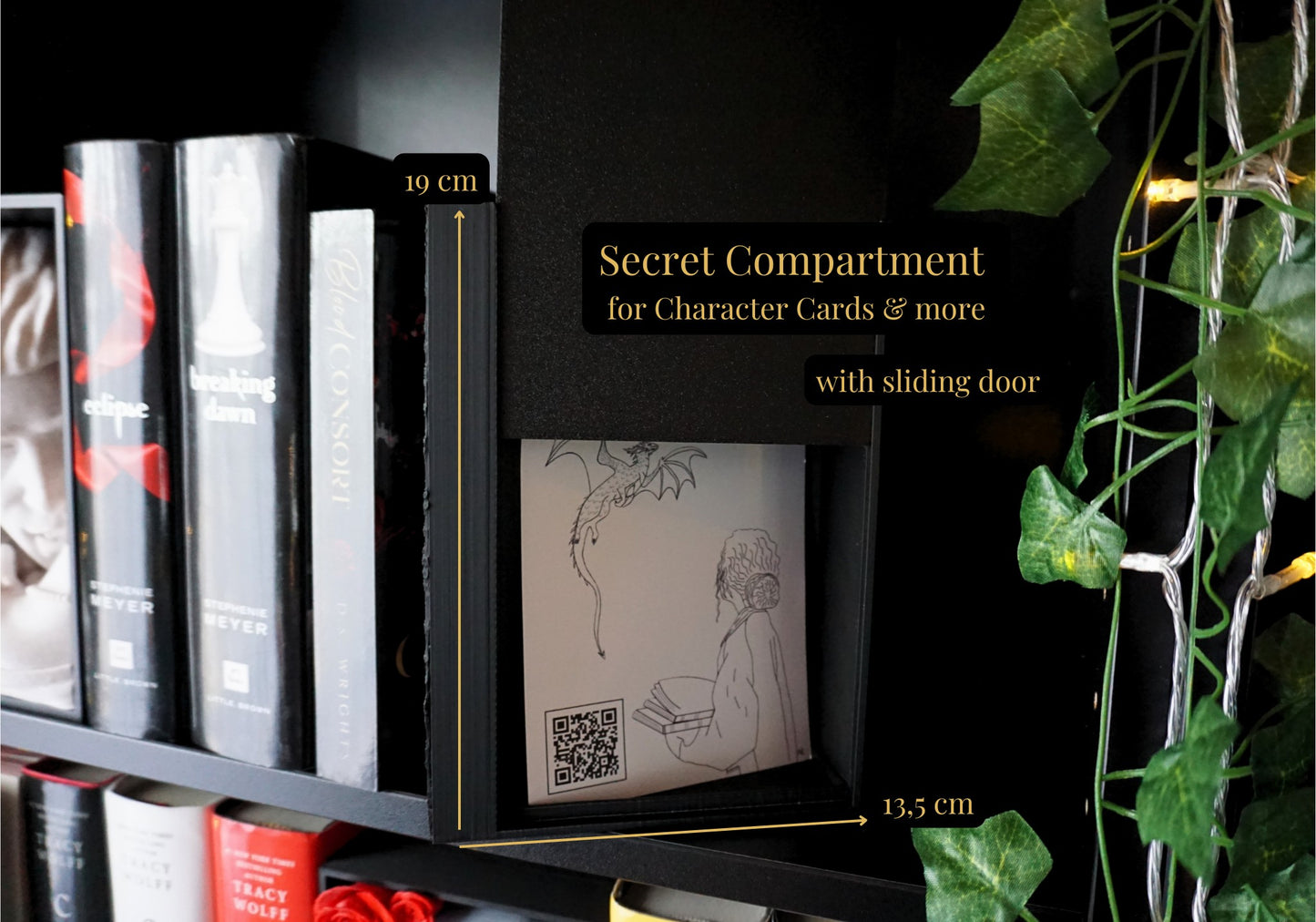 Sword & Rose Book Nook w/Secret Compartment