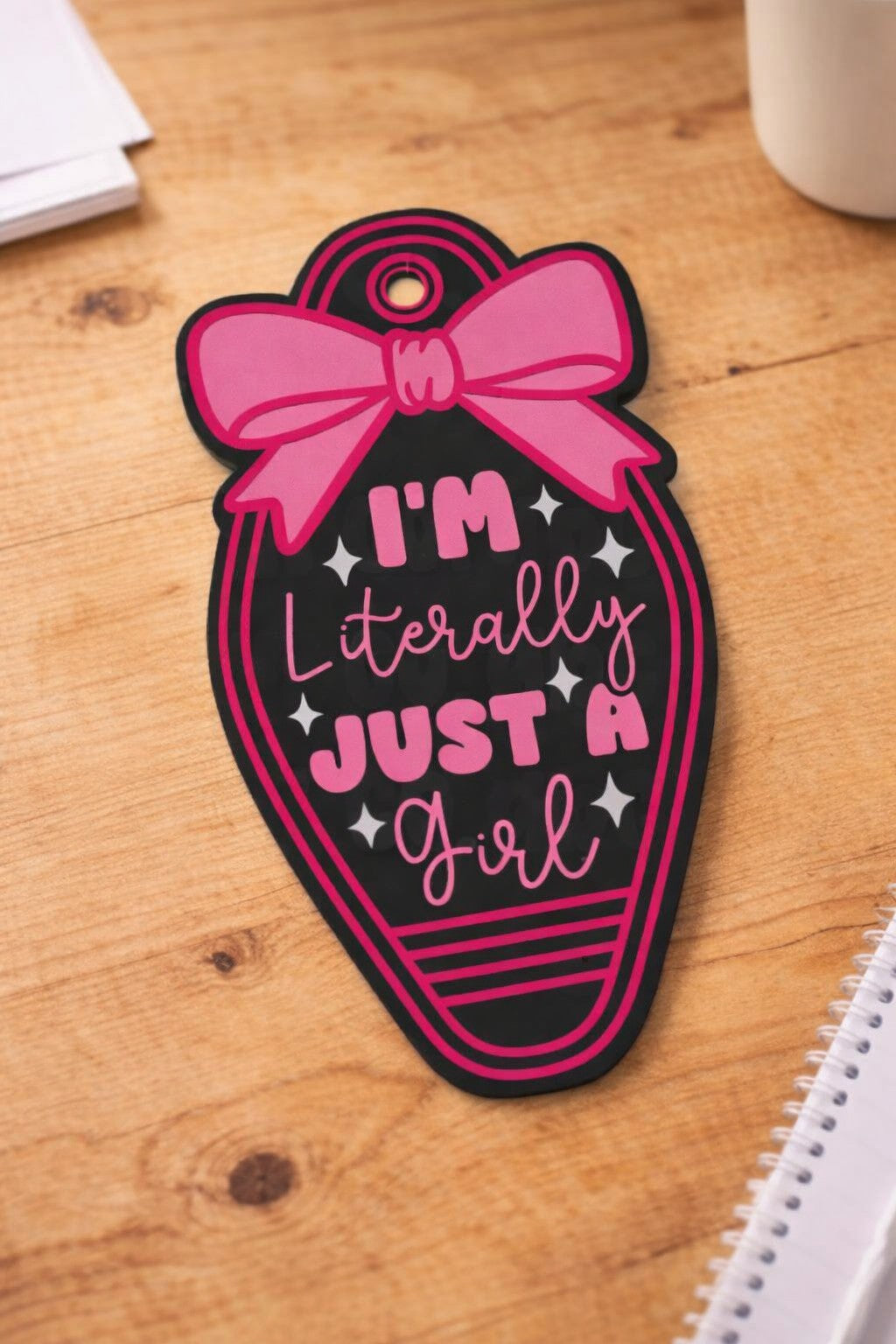 Just a Girl Keychain