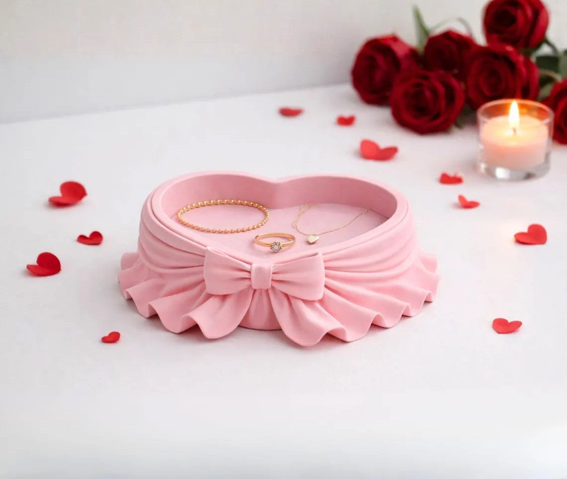Heart w/Bow Trinket Tray
