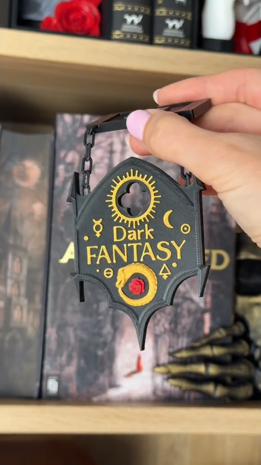 Dark Fantasy Small Bookshelf Sign